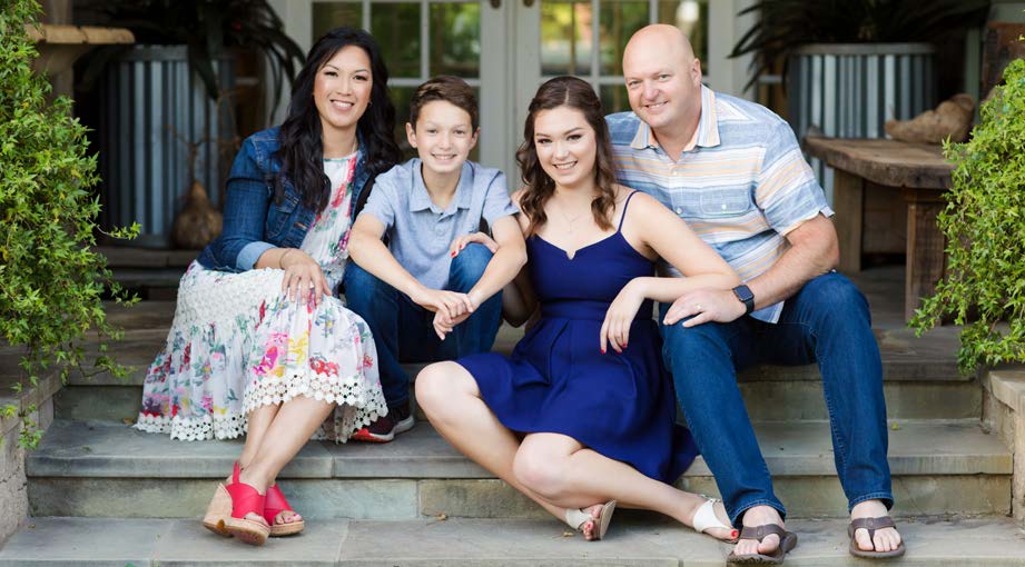 Arik Housley with his family
